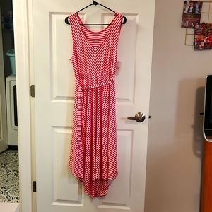 Womens Isabel Maternity XXL dress Pink and white stripes NWT